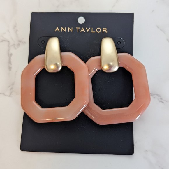 Ann Taylor Acetate Octagon Earrings - Picture 1 of 5